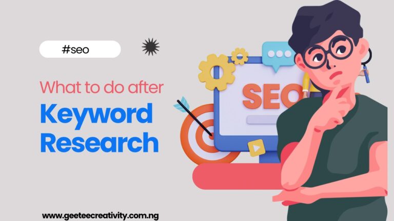 What to do after keyword Research