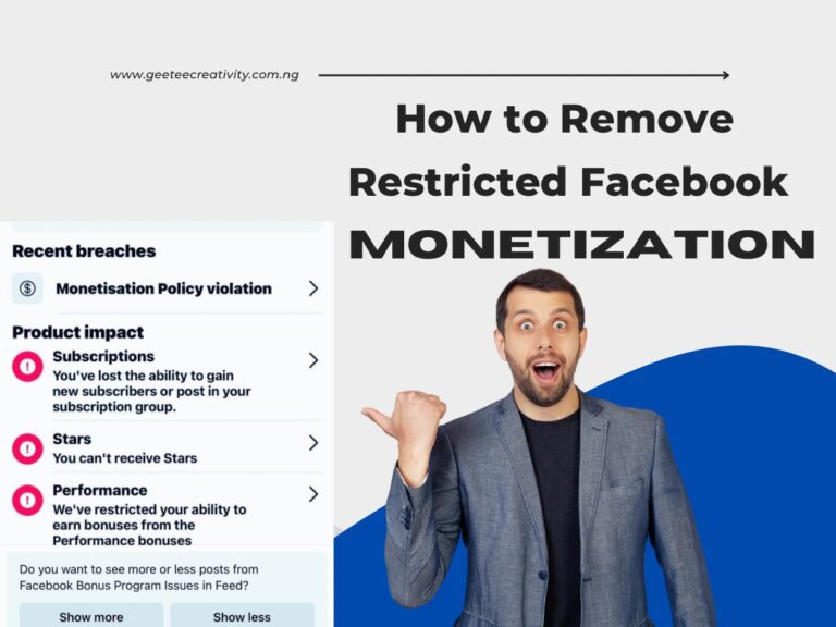 How to Remove a Restricted Monetization on Facebook
